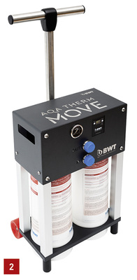 
2 Die Umkehrosmoseanlage Aqa Therm Move bereitet Wasser ohne Zusatzstoffe auf.



