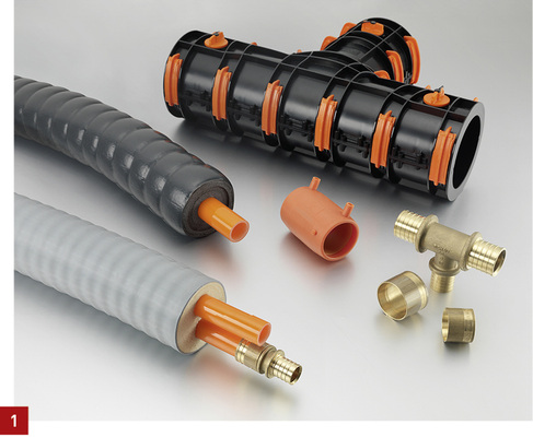 
1 Das Verbundrohrsystem Rauthermex verfügt über eine neue PUR-Dämmung und lässt sich leichter verlegen.



