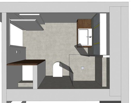 
Es zeigte sich, dass die Verkofferungen weitgehend hohl waren, durch den Abriss wurde sogar noch Platz hinzugewonnen.



