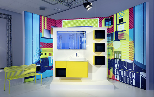 
Pop-up-Inspiration „Bunt“ zur ISH 2019: Auch poppige und originelle Farben zeigen sich zunehmend in Kombination im Bad. Neben intensiven Rot-, Gelb-, Grün- und Blautönen finden sich zudem Varianten wie warmes Orange, Violett oder edles Bernstein. 



