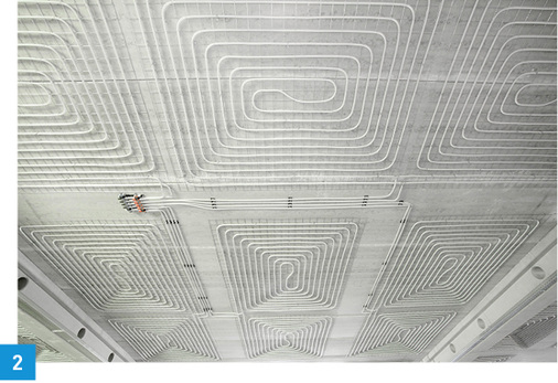 



Zur Energieübertragung bei Aktivdeckensystemen kommen sauerstoffdichte Mehrschicht-Verbundrohre zum Einsatz.
