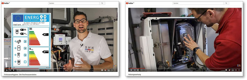 



Seit gut zwei Jahren erstellt Marcel von Zons Erklärvideos. Die Themen schneiden relevante Bereiche der SHK-Branche an. Zum Beispiel Frischwasserstationen und Trinkwasserhygiene (links) oder ganz klassisch: Heizungswartung (rechts).
