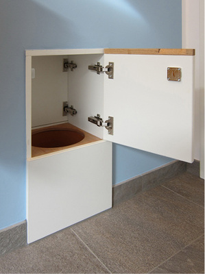 
Ein Herzenswunsch der Kunden wurde mit dem Einbau eines Wäscheabwurfs erfüllt. 



