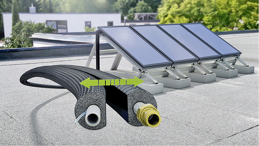 



Die Zwillingsleitungen Armaflex Duosolar e-Save ermöglichen eine hohe Energieeinsparung bei geringem Platzbedarf.
