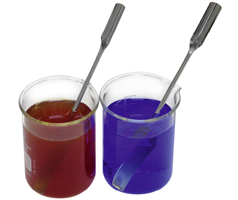 



Zersetzte Wärmeträgerflüssigkeit (braun, degradiertes Glykol) und fabrikneue Wärmeträgerflüssigkeit (blau, Sentinel R100).
