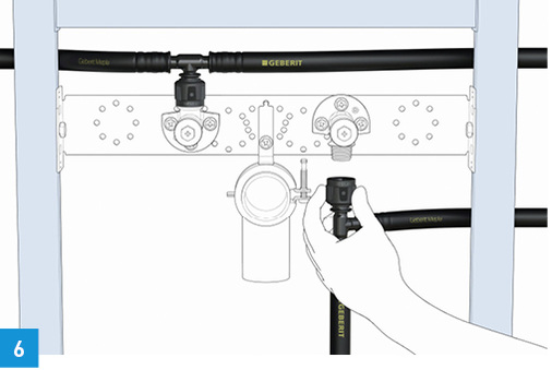 



Thermisch entkoppelte Leitungsführung mit Geberit MasterFix.
