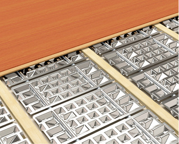 



In Abhängigkeit von der verbauten Höhe der Wärme- und Trittschalldämmung sind mit dem System Alu Floor Trocken Aufbauten ab 55 mm (gerechnet von der Oberkante der Dämmebene) möglich.
