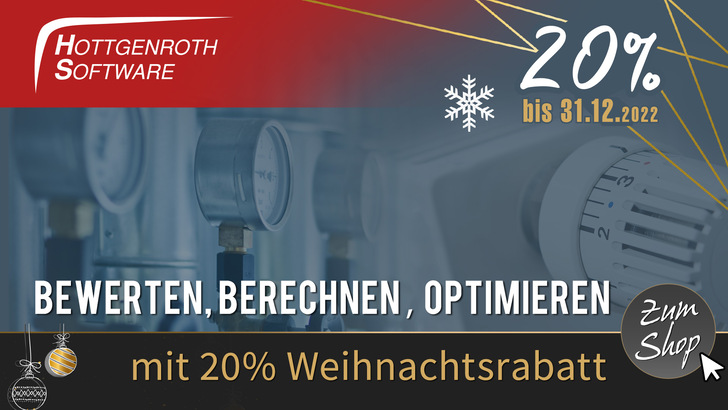 Hottgenroths Weihnachtsaktion läuft bis zum 31.12.2022 und beschert 20% Rabatt auf viele Software-Lösungen.