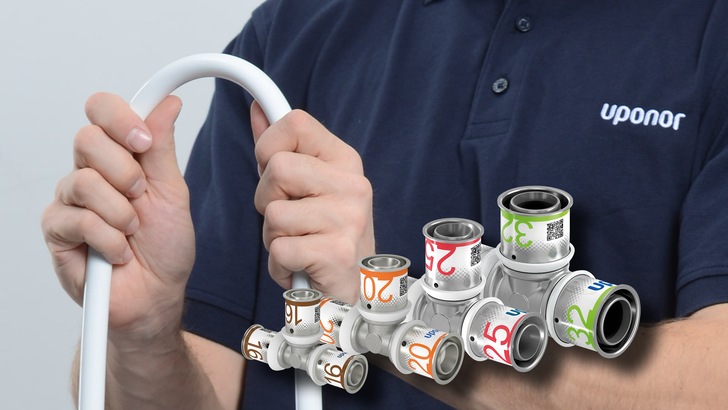 Uni Pipe PLUS besteht aus einem nahtlosen Aluminiumrohr, das nicht nur das Eindringen von Sauerstoff verhindert, sondern auch die Rückstellkräfte und die Längenausdehnung bei Temperaturänderungen ausgleicht.