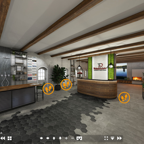 Die virtuelle Ausstellung von TR-Wohnkonzepte können Kunden selbstständig und interaktiv erkunden. Bild: TR-Wohnkonzepte