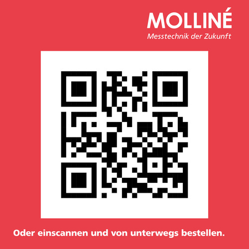 Der optimierte Alt-Text könnte wie folgt lauten: „QR-Code auf rotem Hintergrund, führt zu Informationen und Bestellmöglichkeiten für innovative Messtechniklösungen von MOLLINÉ im Bereich Sanitär-, Heizungs- und Klimatechnik. - © Molliné Der optimierte Alt-Text könnte wie folgt lauten: „QR-Code auf rotem Hintergrund, führt zu Informationen und Bestellmöglichkeiten für innovative Messtechniklösungen von MOLLINÉ im Bereich Sanitär-, Heizungs- und Klimatechnik. - © Molliné