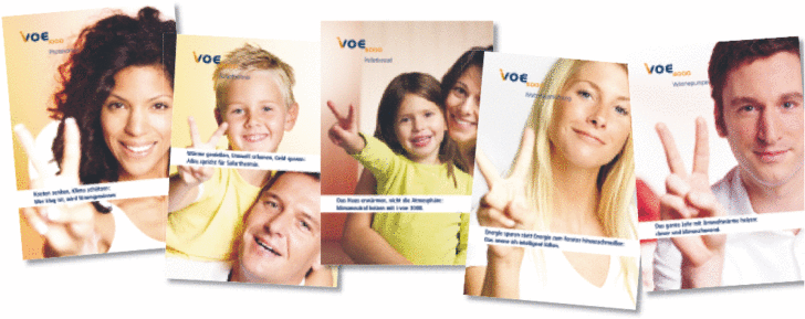 Ungewöhnliche Produktbroschüren: Auf den Titelseiten sind keine Produkte, sondern die Gesichter von Menschen abgebildet (www.i-voe.de) Ungewöhnliche Produktbroschüren: Auf den Titelseiten sind keine Produkte, sondern die Gesichter von Menschen abgebildet (www.i-voe.de)