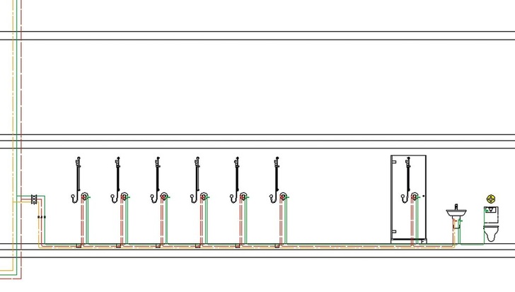 7 Da bei einer Reihen-Duschanlage mit “angehängtem“ Sanitärbereich keine regelmäßige Nutzung vorausgesetzt werden kann, sollte in der Kaltwasserinstallation ein System wie “Viega Hygiene+“ für den bedarfsgerechten Wasseraustausch sorgen. - Viega - © Viega
7 Da bei einer Reihen-Duschanlage mit “angehängtem“ Sanitärbereich keine regelmäßige Nutzung vorausgesetzt werden kann, sollte in der Kaltwasserinstallation ein System wie “Viega Hygiene+“ für den bedarfsgerechten Wasseraustausch sorgen. - Viega - © Viega