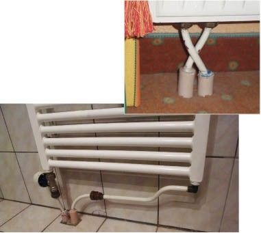 Heizkörperanschlüsse jenseits der Grenze.