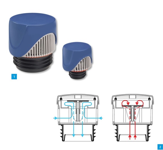 1 Rohrbelüfter bieten – fachgerecht eingesetzt – für viele Situationen in der Gebäudeentwässerung eine schnelle und effiziente Lösung.<br />2 Da Belüftungsventile nur bei Unterdruck im System öffnen, können keine Kanalgase über sie abziehen. - © Abu-plast
