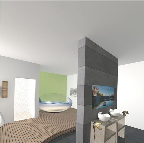 Die Materialauswahl orientiert sich an ökologischen Aspekten und der Idee, interessante Kontraste zu erzeugen. Gradlinige Formen werden von organisch gestalteten Elementen durchbrochen. Die Materialauswahl orientiert sich an ökologischen Aspekten und der Idee, interessante Kontraste zu erzeugen. Gradlinige Formen werden von organisch gestalteten Elementen durchbrochen.