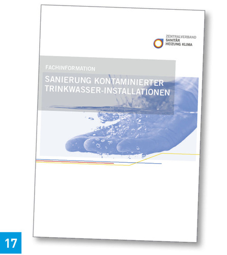 <p>Die ZVSHK-Fachinformation „Sanierung kontaminierter TrinkwasserInstallationen“ enthält praxisgerechte Durchführungshinweise.</p> - © ZVSHK