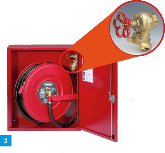 Wandhydrant Typ F mit Schlauchanschlussventil DN 50.