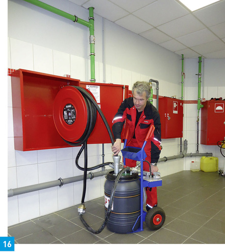 Löschwasserprüfeinrichtung für Druck und Menge. Löschwasserprüfeinrichtung für Druck und Menge.