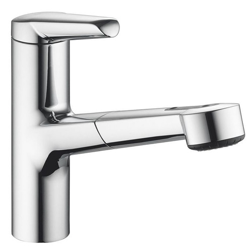 Die Auszugsbrause von KWCs Küchenarmatur Adrena kann bis zu 60 cm herausgezogen werden.