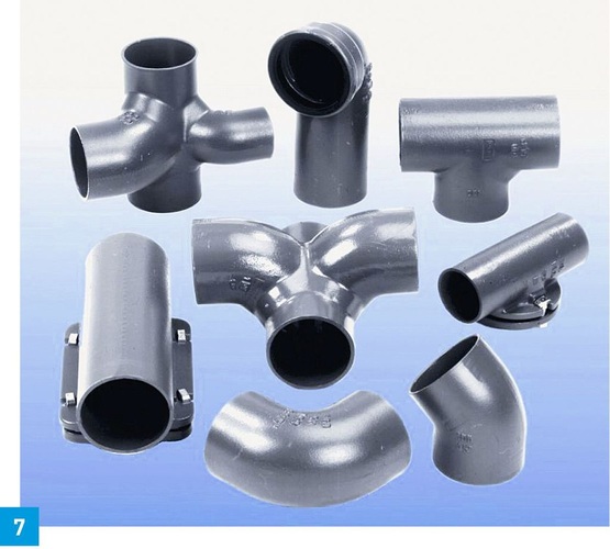 MLK-protec-Formstücke mit Sonderbeschichtung.