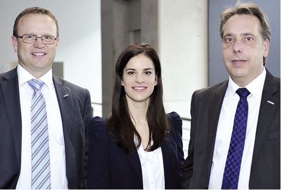 V. l.: Norman-Lars Hinze, Helga Schepp und Andreas Neufingerl.