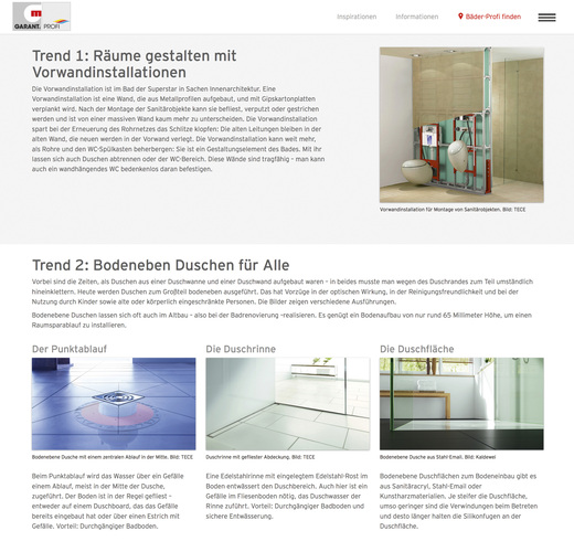 Auch in technischen Dingen bildet die Internetseite badträume.de Endkunden weiter, denn diese erfahren viele Möglichkeiten, wie sich das Bad zum Beispiel generationengerecht machen lässt.