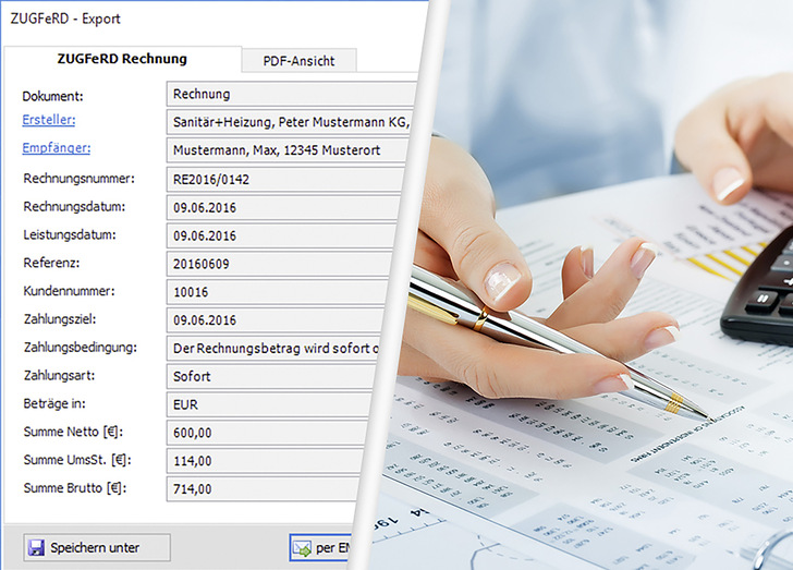 ZUGFeRD erleichtert die Datenübertragung bei elektronischen Rechnungen enorm. - © Bild: Hottgenroth/ETU
