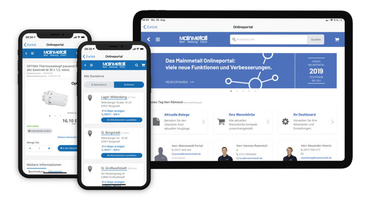 Per App können Handwerker nun auch mobil das Mainmetall-Sortiment durchsuchen und Bestellungen aufgeben.