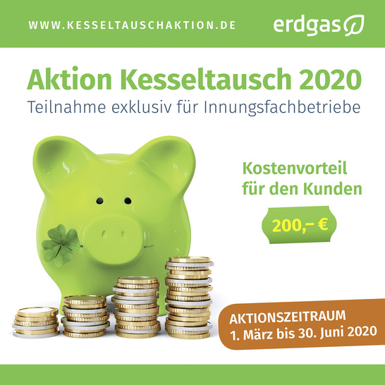 Eine neue Runde der ­Kesseltauschaktion für SHK-Innungs­betriebe läuft bis 30. Juni 2020.