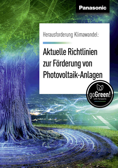 In der Info­broschüre von Panasonic sind alle Förderungen für PV-Anlagen aufgelistet.