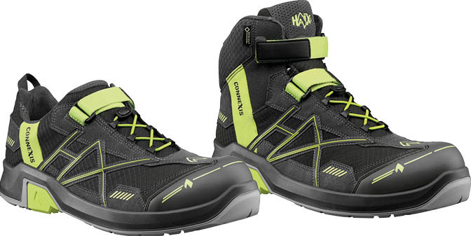 Die Indoor-Sicherheitsschuhe von Haix sind als Halbschuh oder als Stiefel erhältlich.