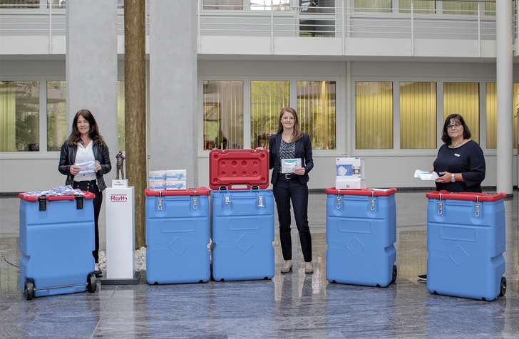 Roth spendet Schutzmasken und Service-Boxen für Pflegepersonal.