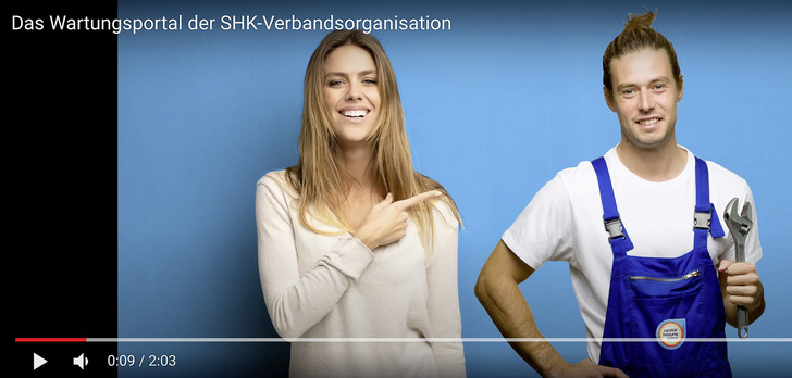 Im Youtube-Kanal bringt ein Erklärfilm auf den Punkt, was das neue Wartungsportal dem Innungsbetrieb bringen kann: eine gezielte Anfrage. - © Bild: ZVSHK
 Im Youtube-Kanal bringt ein Erklärfilm auf den Punkt, was das neue Wartungsportal dem Innungsbetrieb bringen kann: eine gezielte Anfrage.