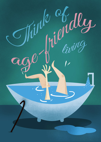 © Internationaler studentischer Plakatwettbewerb „Age friendly Living – Altersgerechtes Wohnen“ – Alle Rechte vorbehalten – ZVSHK 2017