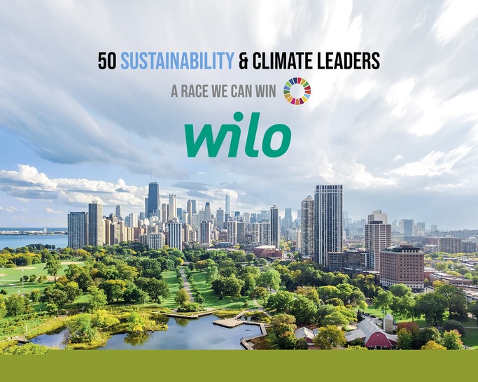 Wilo ausgewählt als einer von weltweit „50 Sustainability & Climate Leaders”, eine globale Initiative der Vereinten Nationen und Bloomberg zum Thema Nachhaltigkeit und Klimaschutz.