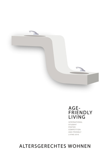 © Internationaler studentischer Plakatwettbewerb „Age friendly Living – Altersgerechtes Wohnen“ – Alle Rechte vorbehalten – ZVSHK 2017 - © Künstler: Tingyun Xu
