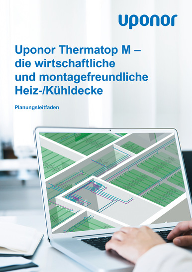 Der Planungsleitfaden hilft Planern bei der Auslegung der Heiz-/ Kühldecke Thermatop M für gewerblich genutzte Gebäude. - © Uponor
