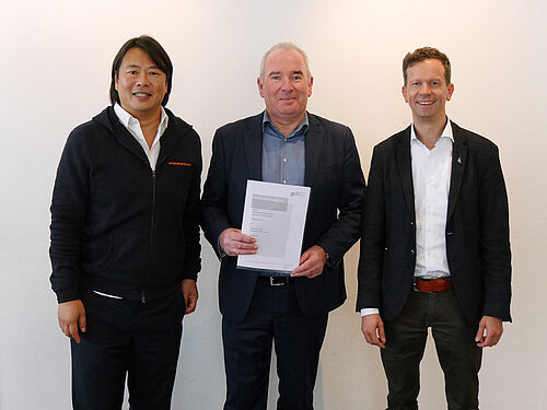 Neue Kooperationspartner für das SHK-Service- und Wartungsportal (v.l. Andreas Owen Wirsindhandwerk, Andreas Müller ZVSHK, Clemens Maurer Thermregio)