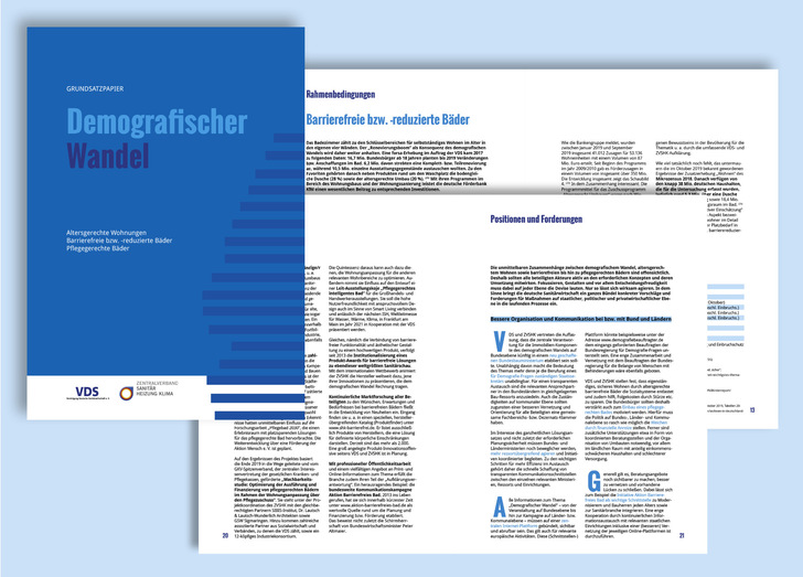 VDS und ZVSHK haben das Grundsatzpapier „Demografischer Wandel“ veröffentlicht. - © VDS / ZVSHK
