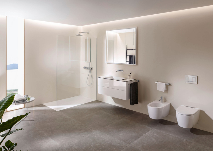 Das Badkonzept Geberit One vereint hohe Funktionalität, ­reduzierte Gestaltung und ein intelligentes Raumkonzept.