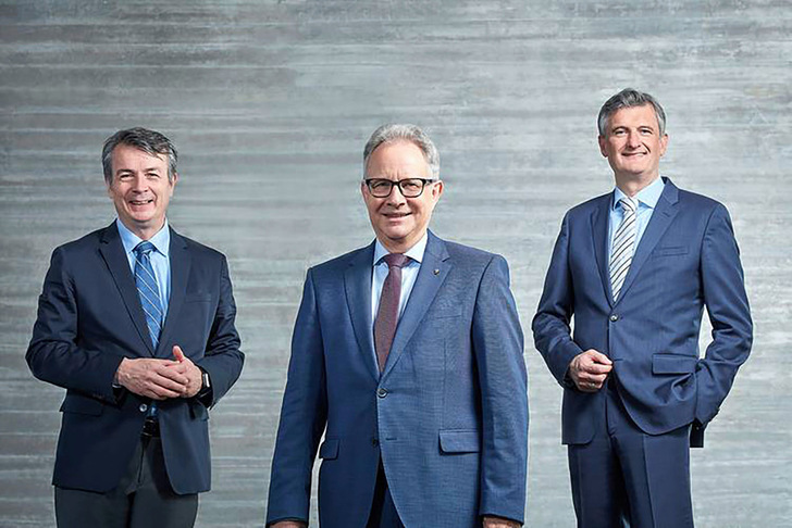 Die Poloplast-Führung (von links): Andreas Nowak, Wolfgang Lux, Konstantin Urbanides.