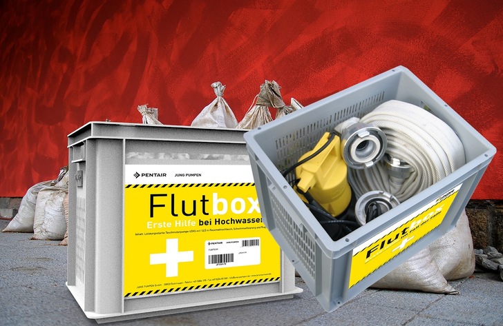 Drei Flutboxen warten auf die Gewinner und Gewinnerinnen.