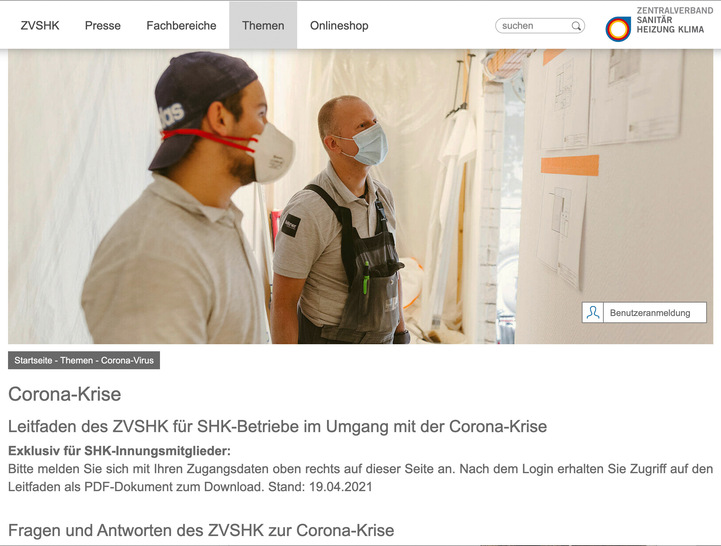 Mitgliedsbetriebe erhalten auf aktuellem Stand zu über 180 einzelnen Punkten wichtige Hinweise, wie sich unter anderem der betriebliche Alltag trotz Coronapandemie organisieren lässt.