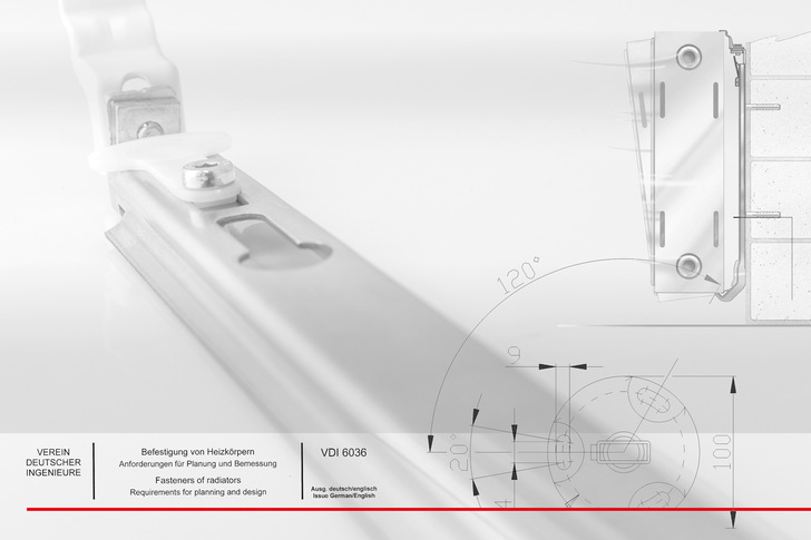 Bild 1: Heizkörperkonsolen fügen den Heizkörper und das Gebäude als Einheit zusammen.