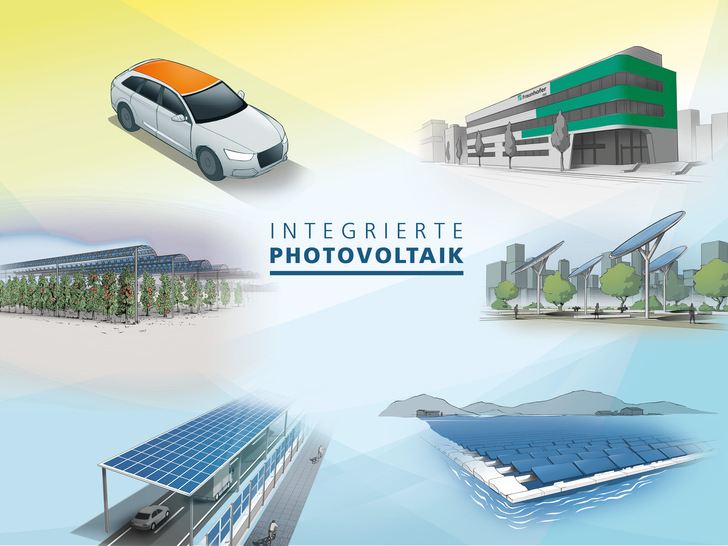 Mit integrierter Photovoltaik lassen sich bereits versiegelte Flächen, beispielsweise über Verkehrswegen,
doppelt nutzen.