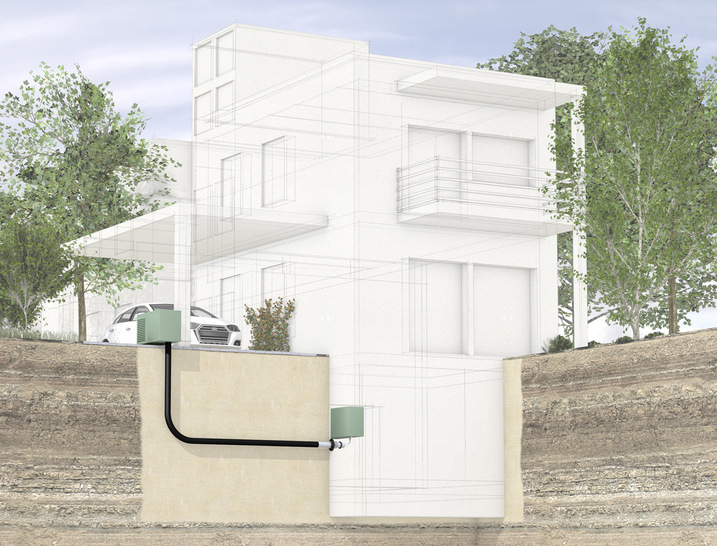 Die Wahl der korrekten Hauseinführung ist für den Wärmepumpenbetrieb ­essenziell. Andernfalls ist die regelkonforme Abdichtung der die Kellerwand/die Bodenplatte durchdringenden Leitungen nicht sichergestellt.