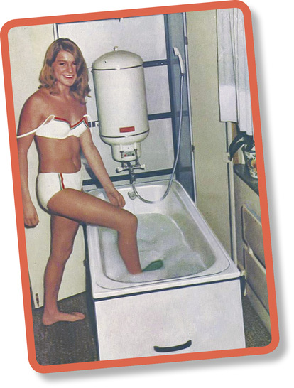 So sah die Werbung für das klappbare Badevergnügen in den 1960er-Jahren aus.