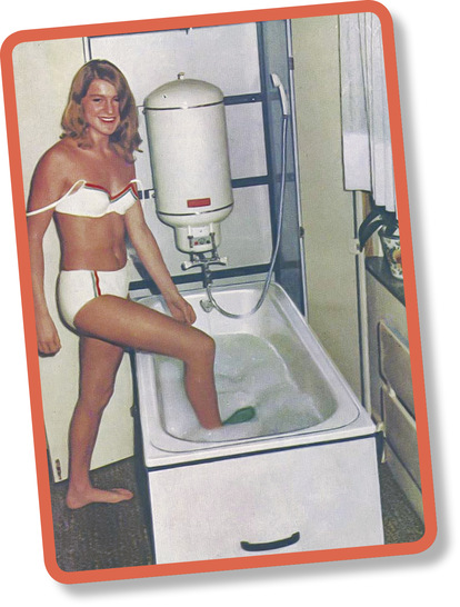 So sah die Werbung für das klappbare Badevergnügen in den 1960er-Jahren aus. - © Bild: Roth Werke
