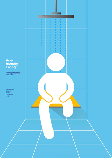 © Internationaler studentischer Plakatwettbewerb „Age-friendly Living – Altersgerechtes Wohnen“ – Alle Rechte vorbehalten – ZVSHK 2017 - © Künstler: Huifang Cheng
